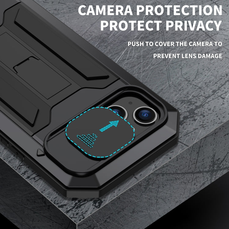 For iPhone 14 Plus R-JUST Shockproof Life Water-resistant Dust-proof Case (Black)