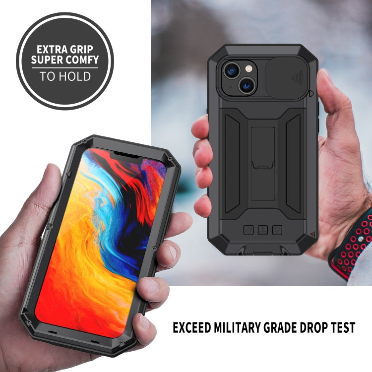 For iPhone 14 Plus R-JUST Shockproof Life Water-resistant Dust-proof Case (Black)
