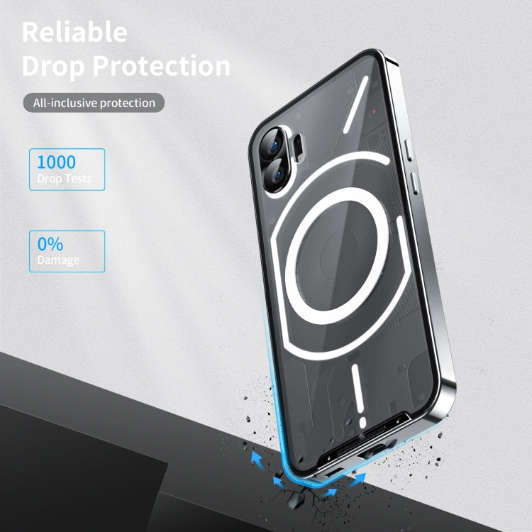 For Nothing Phone 1 Full Coverage Magnetic Phone Case(Silver)