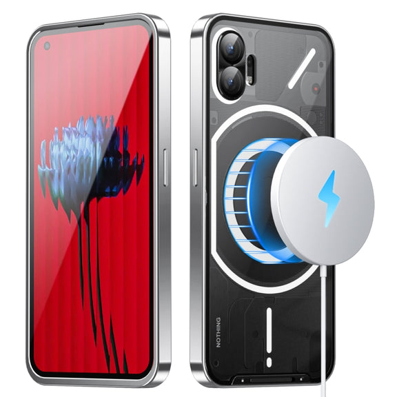 For Nothing Phone 1 Full Coverage Magnetic Phone Case(Silver)