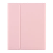 Round Cap Bluetooth Keyboard Leather Case with Pen Slot, without Touchpad For Samsung Galaxy Tab A7 10.4 2020(Pink+Pink Keyboard)