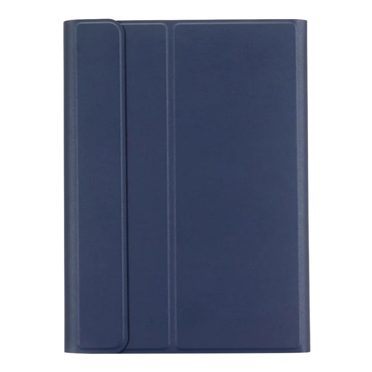 Round Cap Bluetooth Keyboard Leather Case with Pen Slot, without Touchpad For Samsung Galaxy Tab A7 10.4 2020(Dark Blue+Black Keyboard)