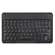 Round Cap Bluetooth Keyboard Leather Case with Pen Slot, without Touchpad For Samsung Galaxy Tab A7 10.4 2020(Dark Blue+Black Keyboard)