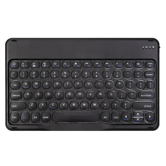 Round Cap Bluetooth Keyboard Leather Case with Pen Slot, without Touchpad For Samsung Galaxy Tab A7 10.4 2020(Dark Blue+Black Keyboard)