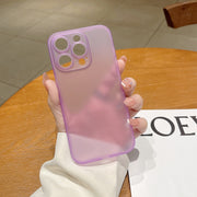 For iPhone 14 Plus Frosted PP Phone Case (Purple)