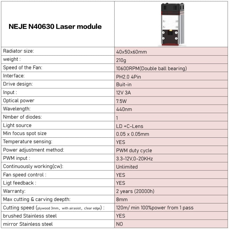 NEJE MASTER 3 Plus Laser Engraver with N40630 Laser Module(EU Plug)