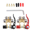 1 Pair Car Battery Terminals Quick Disconnect Cables Connectors, with L Wrench + Terminal - Booster Cable & Clip by PMC TechLife | Online Shopping South Africa | PMC TechLife | Buy Now Pay Later Mobicred