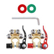 1 Pair Car Battery Terminals Quick Disconnect Cables Connectors, with L Wrench + Insulation Pad - Booster Cable & Clip by PMC TechLife | Online Shopping South Africa | PMC TechLife | Buy Now Pay Later Mobicred
