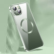 For iPhone 14 Frameless Glass CD MagSafe Case (Dark Green) - iPhone 14 Cases by PMC TechLife | Online Shopping South Africa | PMC TechLife | Buy Now Pay Later Mobicred