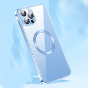 For iPhone 14 Pro Max Frameless Glass CD MagSafe Case (Sierra Blue)