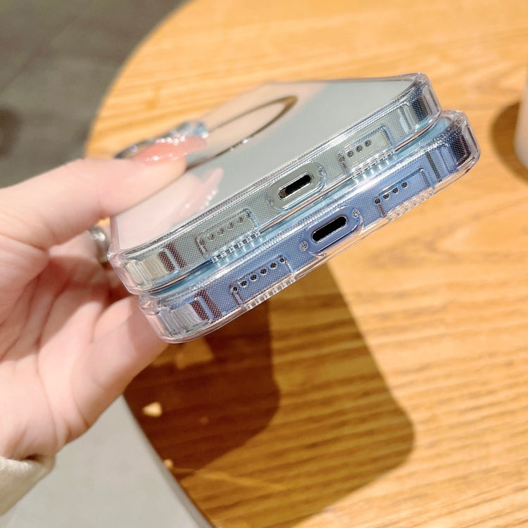 For iPhone 14 Pro Max Frameless Glass CD MagSafe Case (Sierra Blue)