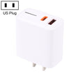 LZ-1130 PD 20W Type-C+QC 3.0 USB Fast Charger, Plug Type:US Plug(White) - USB Charger by PMC TechLife | Online Shopping South Africa | PMC TechLife | Buy Now Pay Later Mobicred