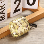 J01 Mesh Snakeskin Headphone Case For AirPods Pro(Gold)