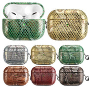 J01 Mesh Snakeskin Headphone Case For AirPods 3(Silver)