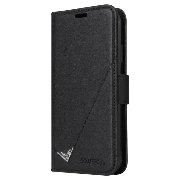 For Xiaomi Mi A3 GQUTROBE Right Angle Leather Phone Case(Black)