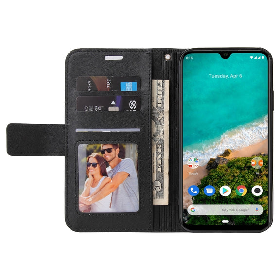 For Xiaomi Mi A3 GQUTROBE Right Angle Leather Phone Case(Black)