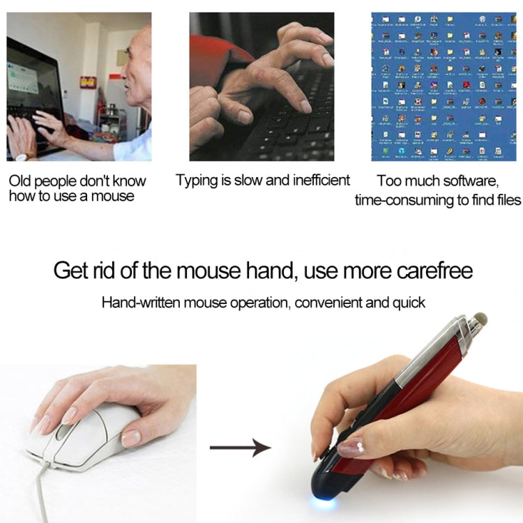 PR-08 Multifunctional Wireless Bluetooth Pen Mouse Capacitive Pen Mouse(White)