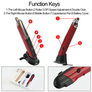 PR-08 Multifunctional Wireless Bluetooth Pen Mouse Capacitive Pen Mouse(Grey)