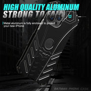 For iPhone 14 Pro R-JUST Batman Metal Mobile Phone Protective Case(Black)