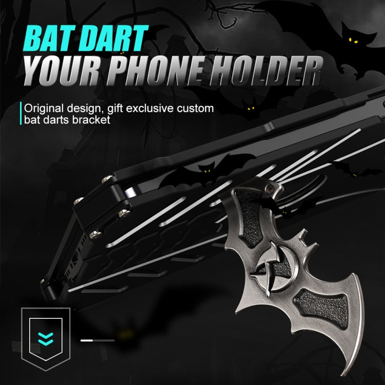 For iPhone 14 Pro Max R-JUST Batman Metal Mobile Phone Protective Case (Black)