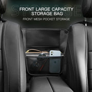 Car Center Console Hanging Bag Sheepskin Leather Storage Bag(Black)