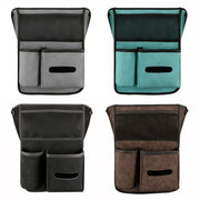 Car Center Console Hanging Bag Sheepskin Leather Storage Bag(Brown)