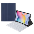 Square Cap Bluetooth Keyboard Leather Case with Pen Slot For Samsung Galaxy Tab S7(Light Blue) - Samsung Keyboard by PMC TechLife | Online Shopping South Africa | PMC TechLife