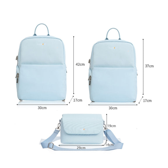 Cwatcun D75 Camera Backpacks Large Shockproof Cameras Lens Bags, Size:37 x 30 x 17cm(Blue)