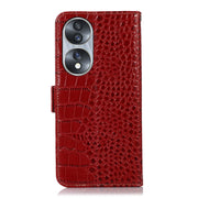For Honor 70 Crocodile Top Layer Cowhide Leather Phone Case(Red)