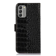 For Nokia G400 Crocodile Top Layer Cowhide Leather Phone Case(Black)