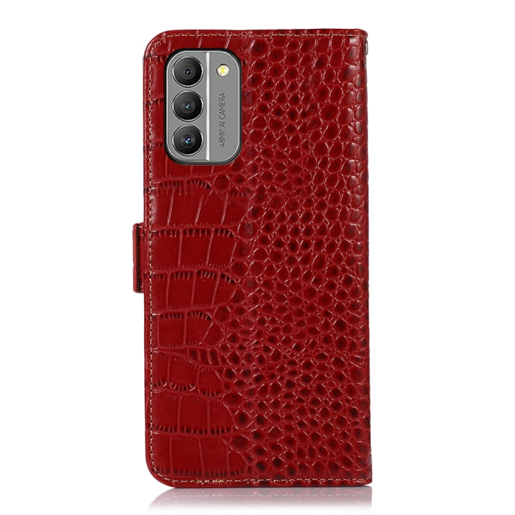 For Nokia G400 Crocodile Top Layer Cowhide Leather Phone Case(Red)