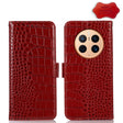 For Huawei Mate 50 Pro Crocodile Top Layer Cowhide Leather Phone Case(Red) - Huawei Cases by PMC TechLife | Online Shopping South Africa | PMC TechLife | Buy Now Pay Later Mobicred
