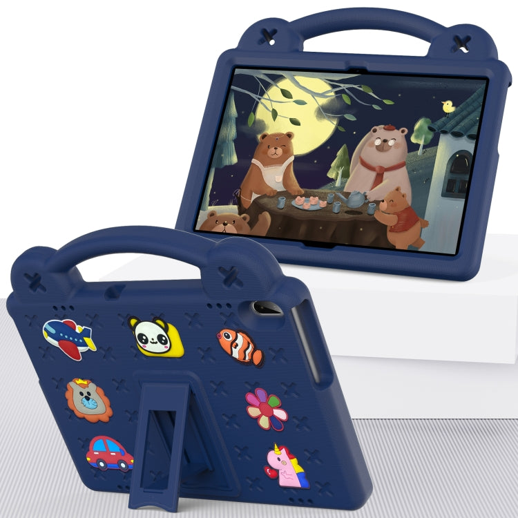 For Lenovo Tab M10 X605 / X505 / Tab P10 X705 Handle Kickstand Children EVA Shockproof Tablet Case(Navy Blue)