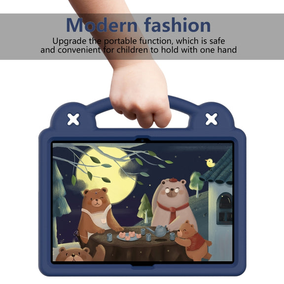 For Lenovo Tab M10 X605 / X505 / Tab P10 X705 Handle Kickstand Children EVA Shockproof Tablet Case(Navy Blue)