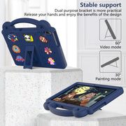 For Lenovo Tab M10 X605 / X505 / Tab P10 X705 Handle Kickstand Children EVA Shockproof Tablet Case(Navy Blue)