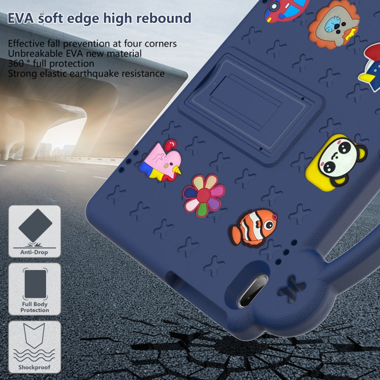 For Lenovo Tab M10 X605 / X505 / Tab P10 X705 Handle Kickstand Children EVA Shockproof Tablet Case(Navy Blue)