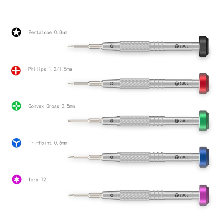 2UUL Convex Cross 2.5mm Colorful Flyshaft Screwdriver
