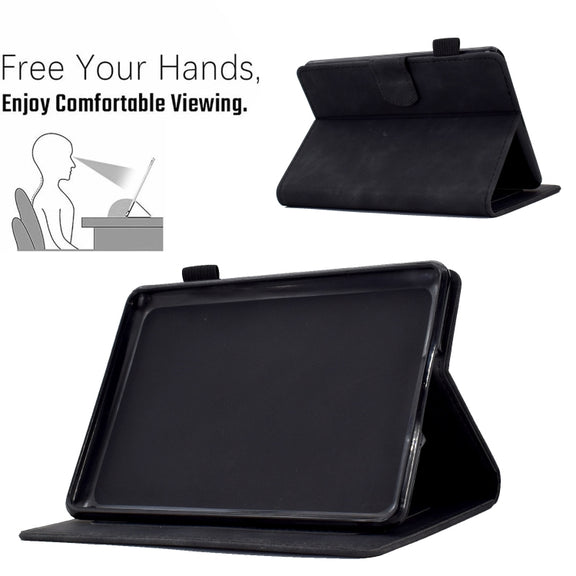 For Amazon Kindle Paperwhite 5 Embossed Smile Flip Tablet Leather Case(Black)