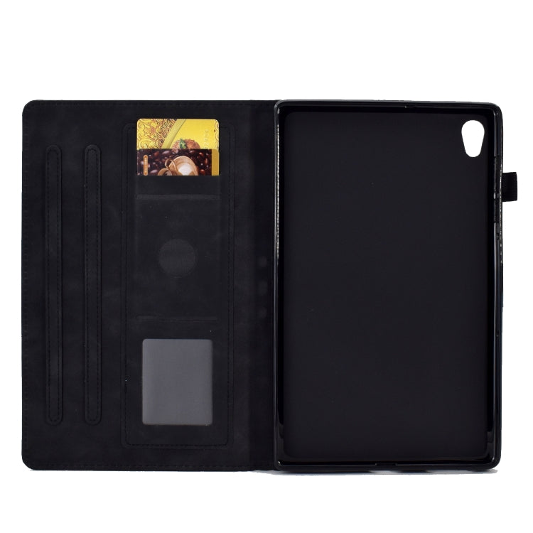 For Lenovo Tab M10 HD Gen 2 Embossed Smile Flip Tablet Leather Case(Black)