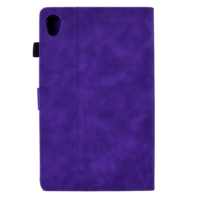For Lenovo Tab M10 HD Gen 2 Embossed Smile Flip Tablet Leather Case(Purple)