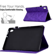 For Lenovo Tab M10 HD Gen 2 Embossed Smile Flip Tablet Leather Case(Purple)