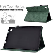 For Lenovo M10 Plus Embossed Smile Flip Tablet Leather Case(Green)