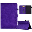 For Huawei MediaPad T5 Embossed Smile Flip Tablet Leather Case(Purple) - Huawei by PMC TechLife | Online Shopping South Africa | PMC TechLife | Buy Now Pay Later Mobicred