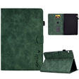For Huawei MediaPad T5 Embossed Smile Flip Tablet Leather Case(Green) - Huawei by PMC TechLife | Online Shopping South Africa | PMC TechLife | Buy Now Pay Later Mobicred