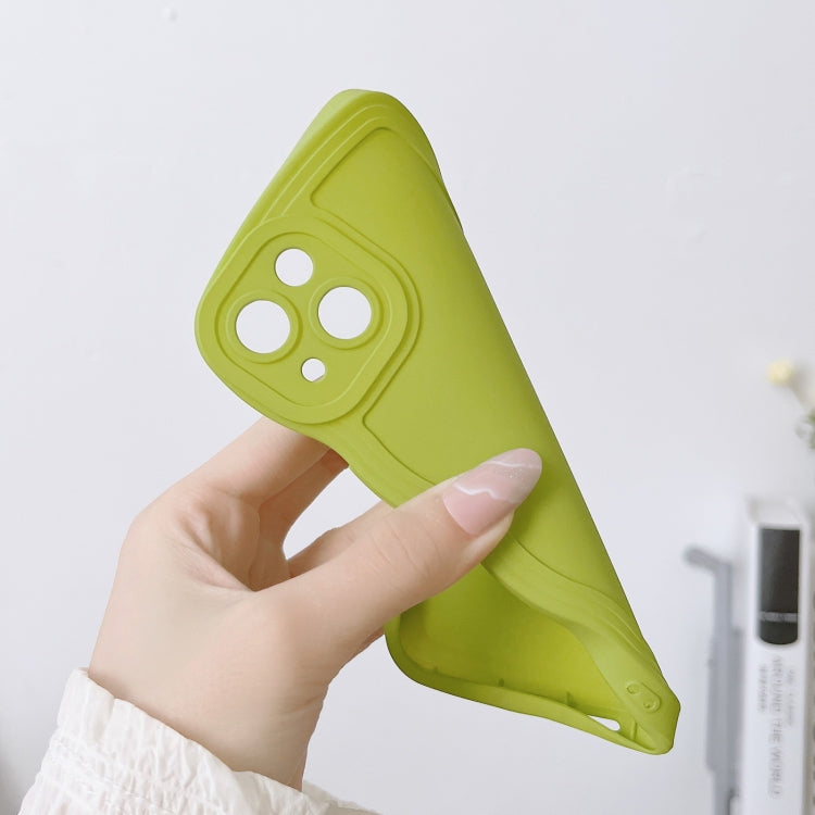 For iPhone 13 Wave Edge Silicone Phone Case(White)