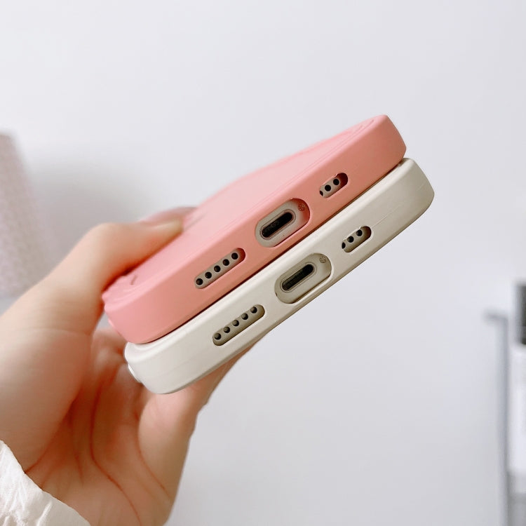 For iPhone 13 Wave Edge Silicone Phone Case(White)