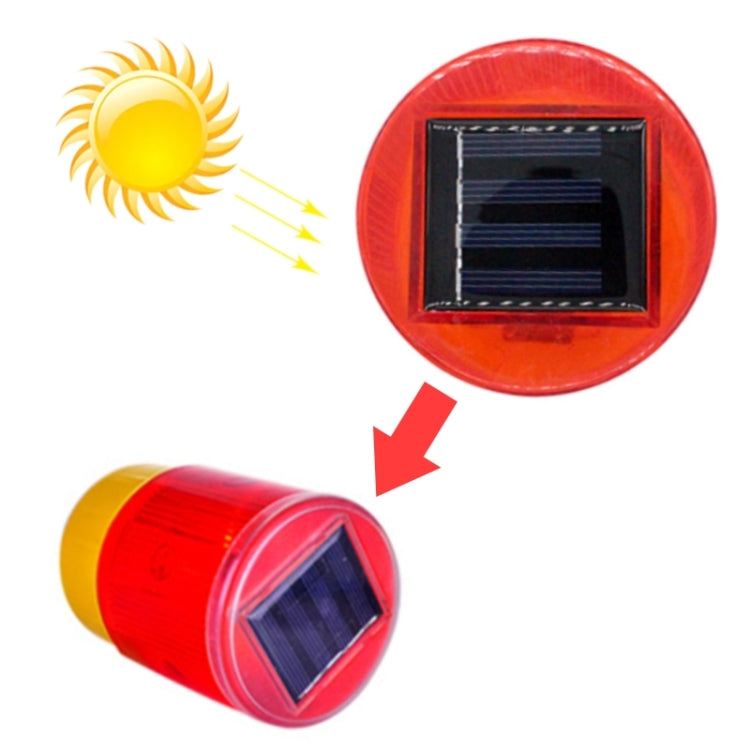 Night Solar Safety Warning Flash Light, Specification:01 Screw Fixed(Yellow)