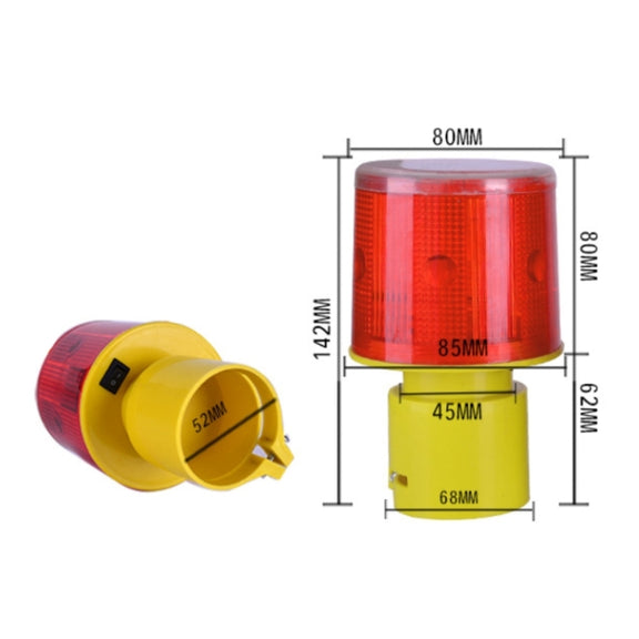 Night Solar Safety Warning Flash Light, Specification:02 Sleeve(Yellow)