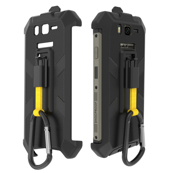 For Ulefone Armor 20WT Ulefone Back Clip Phone Case with Carabiner (Black)