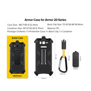 For Ulefone Armor 20WT Ulefone Back Clip Phone Case with Carabiner (Black)